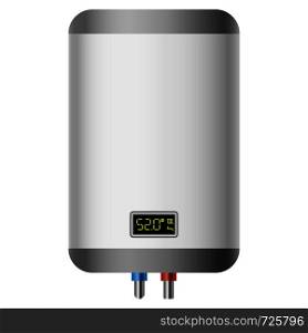 House boiler mockup. Realistic illustration of house boiler vector mockup for web. House boiler mockup, realistic style