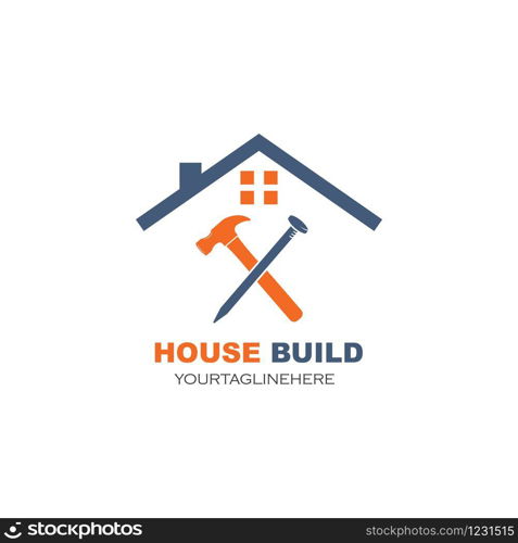 house build and renovation logo icon vector illustration design