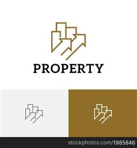 House Building Real Estate Realty Investment Up Arrow Logo