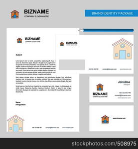 House Business Letterhead, Envelope and visiting Card Design vector template