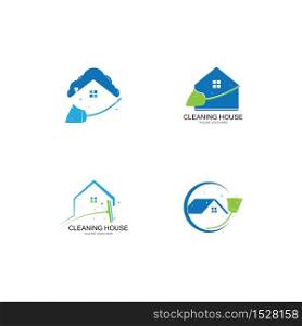 House cleaner logo vector template