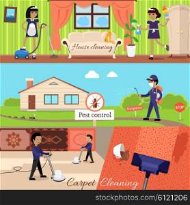 House cleaning and pest control and cleaning carpet, housework and cleaner service, domestic cleaning work, housekeeping wash and cleaning, washing and housecleaning, disinfectant pests illustration