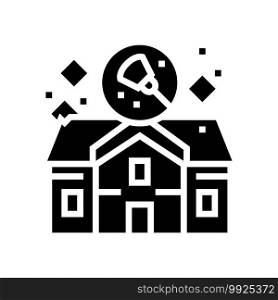 house cleaning glyph icon vector. house cleaning sign. isolated contour symbol black illustration. house cleaning glyph icon vector illustration