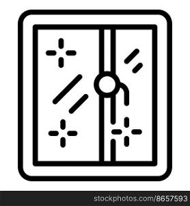 House cleanning window icon outline vector. Cleaner work. Home estate. House cleanning window icon outline vector. Cleaner work