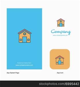House Company Logo App Icon and Splash Page Design. Creative Business App Design Elements