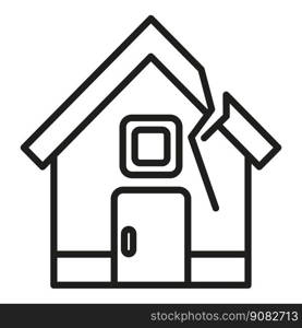 House compensation icon outline vector. Money work. Bank corporate. House compensation icon outline vector. Money work