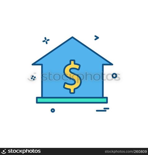 house dollar home icon vector design