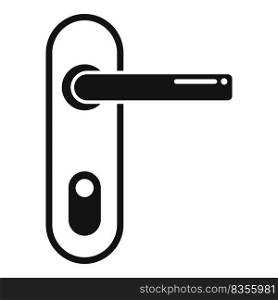 House door handle icon simple vector. Lock knob. Latch keyhole. House door handle icon simple vector. Lock knob