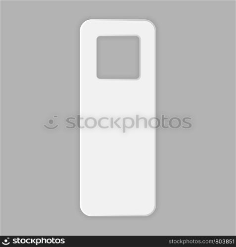 House door tag icon. Realistic illustration of house door tag vector icon for web design. House door tag icon, realistic style