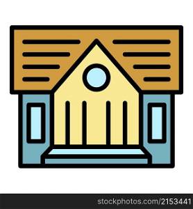 House exhibition icon. Outline house exhibition vector icon color flat isolated. House exhibition icon color outline vector