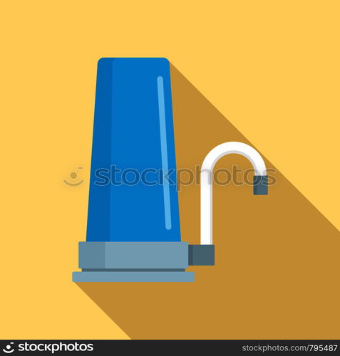 House filter tap icon. Flat illustration of house filter tap vector icon for web design. House filter tap icon, flat style