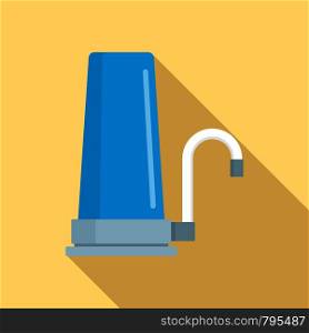 House filter tap icon. Flat illustration of house filter tap vector icon for web design. House filter tap icon, flat style
