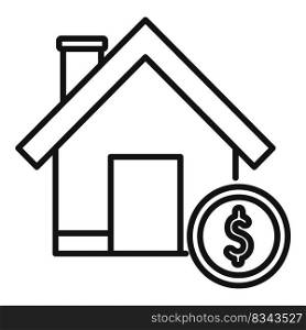 House finance icon outline vector. Real financial. Sale credit. House finance icon outline vector. Real financial
