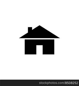 House flat design icon on white background. Real estate logo vector design.