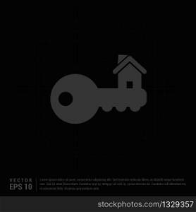 House for Rent Icon - Black Creative Background - Free vector icon