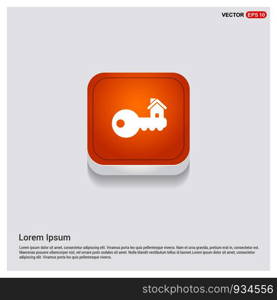 House for Rent Icon Orange Abstract Web Button - Free vector icon