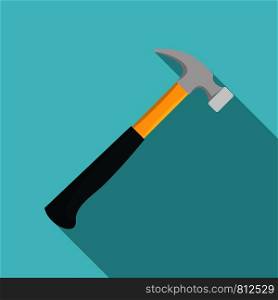 House hammer icon. Flat illustration of house hammer vector icon for web design. House hammer icon, flat style