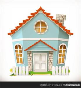 House, home. 3d vector icon