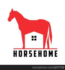 House Horse Logo Vector  Design Template