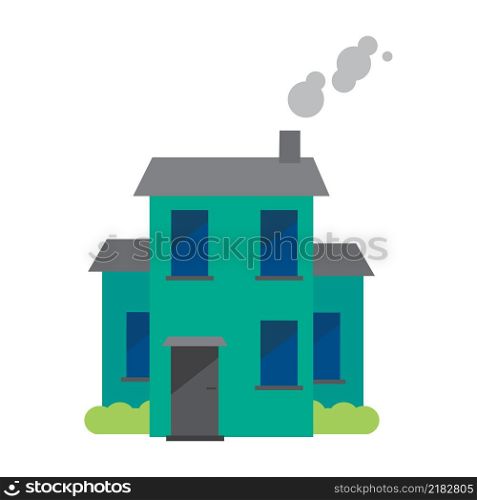 House icon. Apartment colored picture. Chimney sign. Residential building. Flat style. Vector illustration. Stock image. EPS 10.. House icon. Apartment colored picture. Chimney sign. Residential building. Flat style. Vector illustration. Stock image.