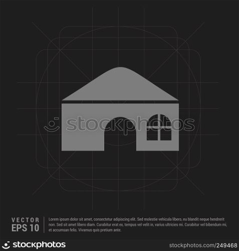 house icon - Black Creative Background - Free vector icon