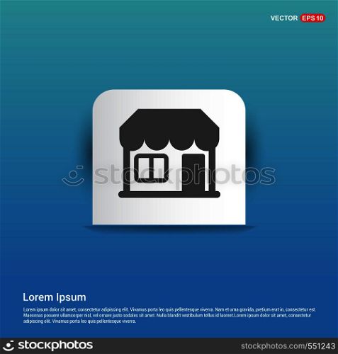 house icon - Blue Sticker button