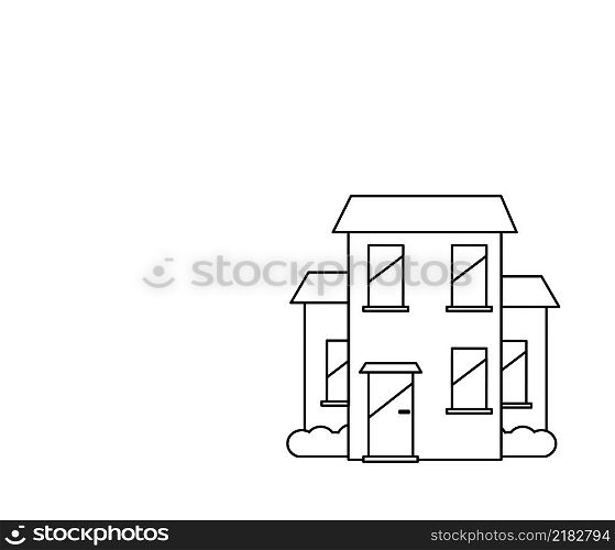 House icon. Home symbol. Outline shape. Residential building.Isolated object. Vector illustration. Stock image. EPS 10.. House icon. Home symbol. Outline shape. Residential building.Isolated object. Vector illustration. Stock image.