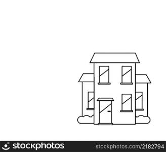 House icon. Home symbol. Outline shape. Residential building.Isolated object. Vector illustration. Stock image. EPS 10.. House icon. Home symbol. Outline shape. Residential building.Isolated object. Vector illustration. Stock image.
