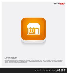 house icon Orange Abstract Web Button - Free vector icon