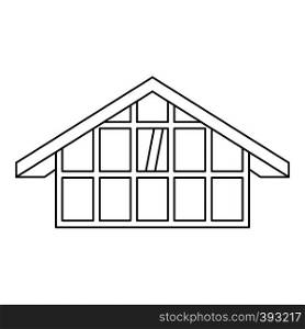 House icon. Outline illustration of house vector icon for web. House icon, outline style