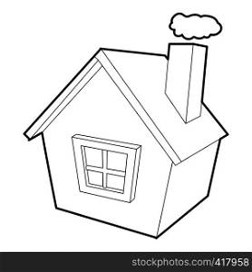House icon. Outline illustration of house vector icon for web. House icon, outline style