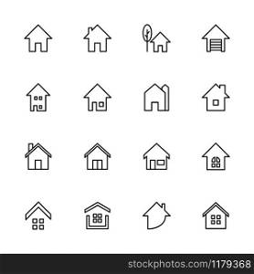 House icon related to real estate icon set
