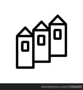 House icon vector. Thin line sign. Isolated contour symbol illustration. House icon vector. Isolated contour symbol illustration