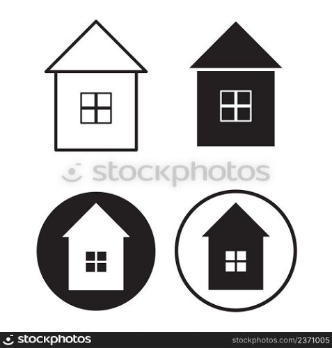 House icons set in flat style. Logo symbol. Vector illustration. stock image. EPS 10. . House icons set in flat style. Logo symbol. Vector illustration. stock image. 