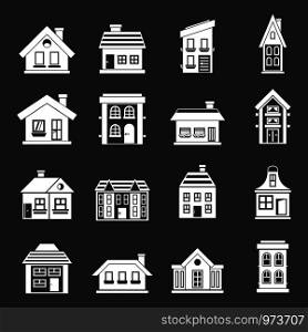 House icons set vector white isolated on grey background . House icons set grey vector