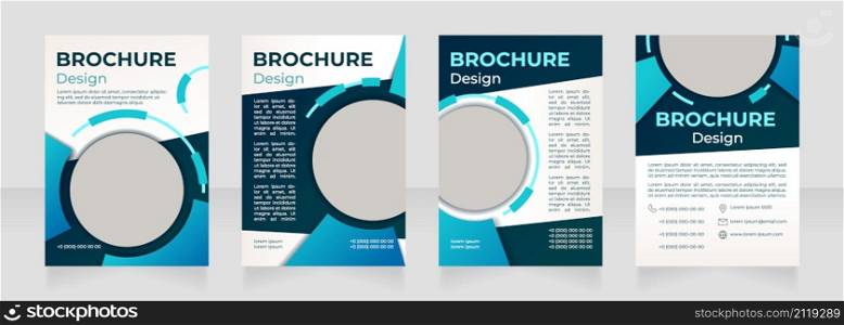 House improvement service blank brochure design. Template set with copy space for text. Premade corporate reports collection. Editable 4 paper pages. Montserrat Bold, Medium, Regular fonts used. House improvement service blank brochure design