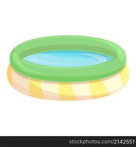 House inflatable pool icon cartoon vector. Sea child. Air circle. House inflatable pool icon cartoon vector. Sea child