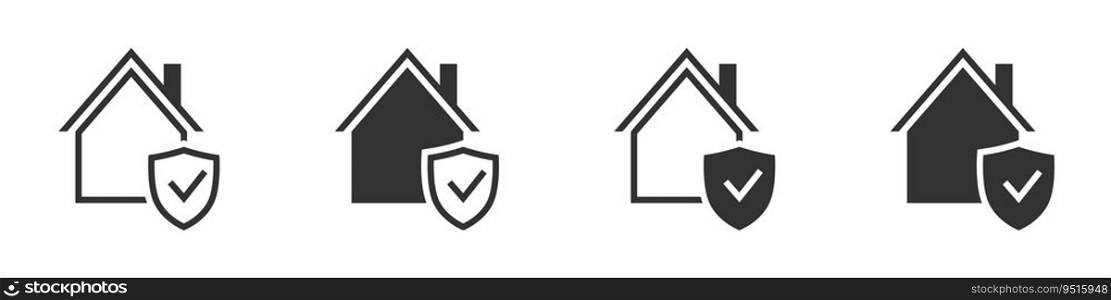 House insurance icon. House protection icon. Vector illustration.