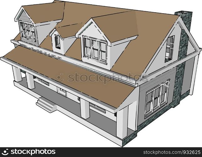 House is a shelter to live alone or with family it is the basic necessity next to food and cloth of human being It is required by every class such as poor rich or middle class vector color drawing or illustration