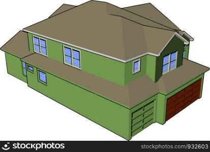 House is a shelter to live it is the basic necessity of human being It is required by every class such as poor rich or middle class vector color drawing or illustration