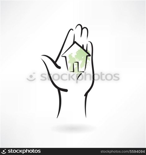 house it the hand grunge icon