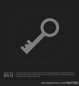 House key icon - Black Creative Background - Free vector icon