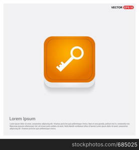House Key Icon Orange Abstract Web Button - Free vector icon