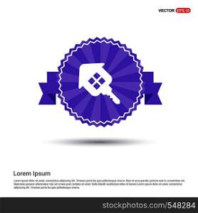 House Key Icon - Purple Ribbon banner