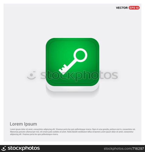 House Key IconGreen Web Button - Free vector icon
