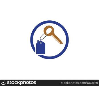 House key logo template vector
