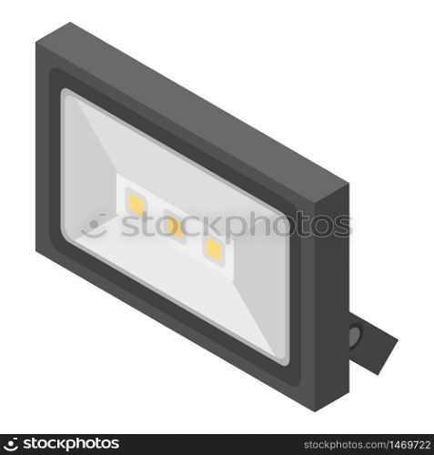 House led spotlight icon. Isometric of house led spotlight vector icon for web design isolated on white background. House led spotlight icon, isometric style