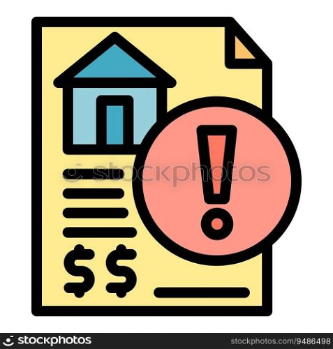 House loan icon outline vector. Financial credit. Payment money color flat. House loan icon vector flat