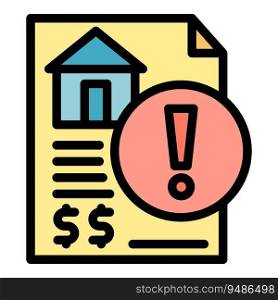 House loan icon outline vector. Financial credit. Payment money color flat. House loan icon vector flat