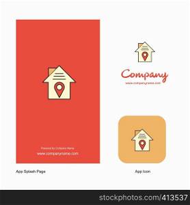 House location Company Logo App Icon and Splash Page Design. Creative Business App Design Elements